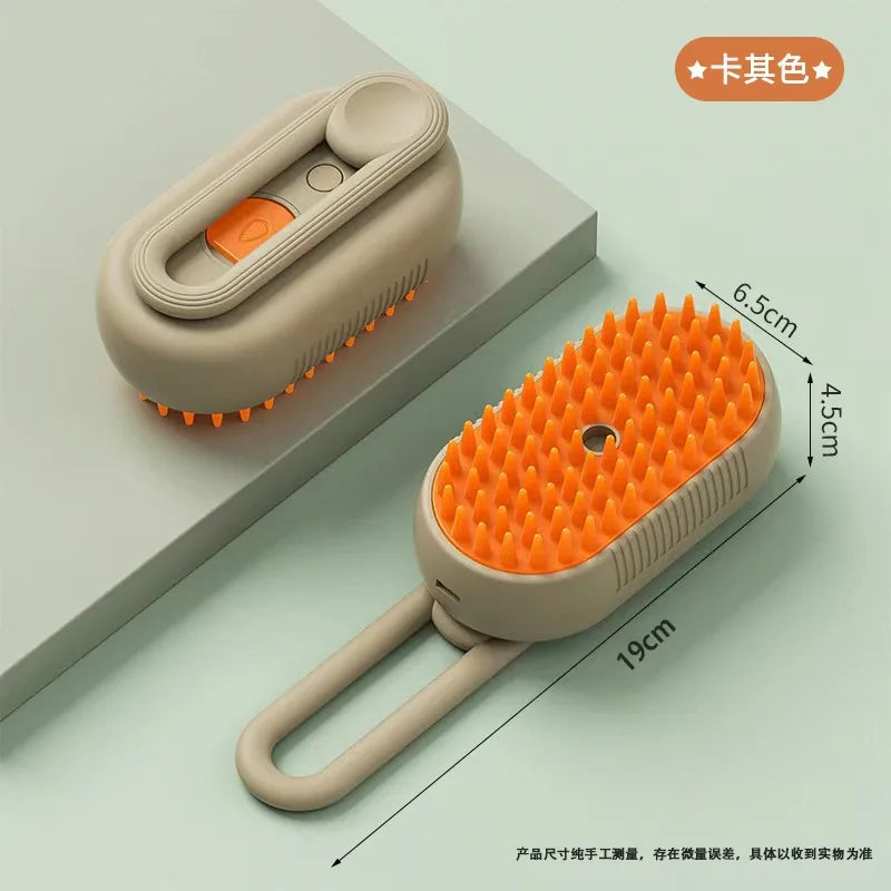 Pet Steam Brush Cat Dog Cleaning Steamy Spray Massage Beauty Comb