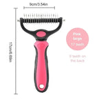 Pet Deshedding Brush Cat Comb Self Cleaning Hair Remover Grooming