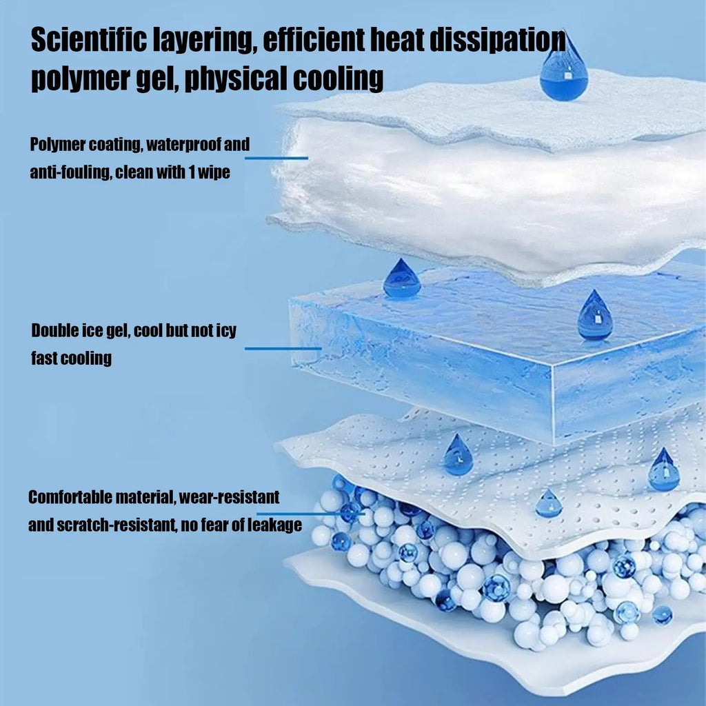 Dog Cooling Mat 30X40Cm Ice Bed Soft Reusable Floor Cushion Summer