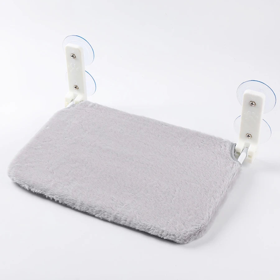 Assembly Free Folding Cat Hammock Plush Mesh Cat Window Wall