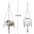 Winter Pet Hammock Cat Swing Hand Woven Cotton Rope Cats Hanging