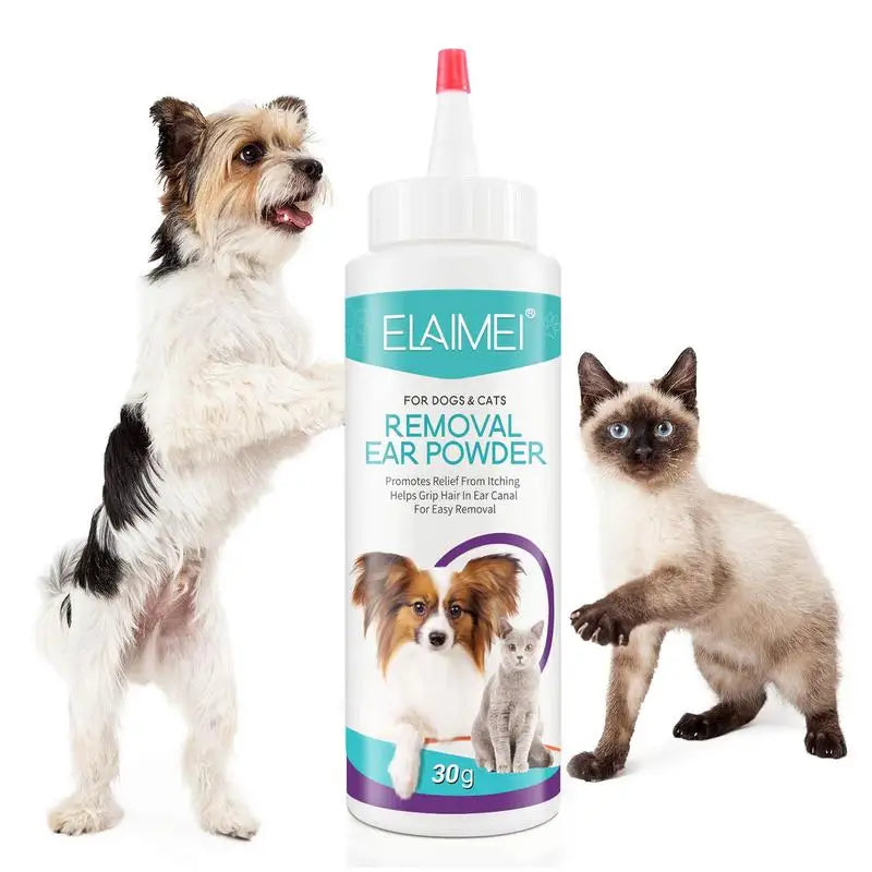 Pet Ear Powder Painless Hair Removal Powder Pet Health Care For Dogs Cats Pet Ear Health Care Easy to Remove Ear Hair