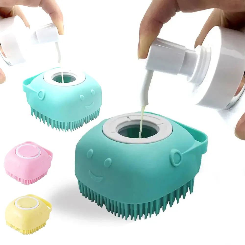 Pet Silicone Bath Foaming Massage Brush Bathroom Multifunctional