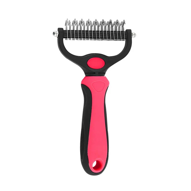Pet Deshedding Brush Cat Comb Self Cleaning Hair Remover Grooming