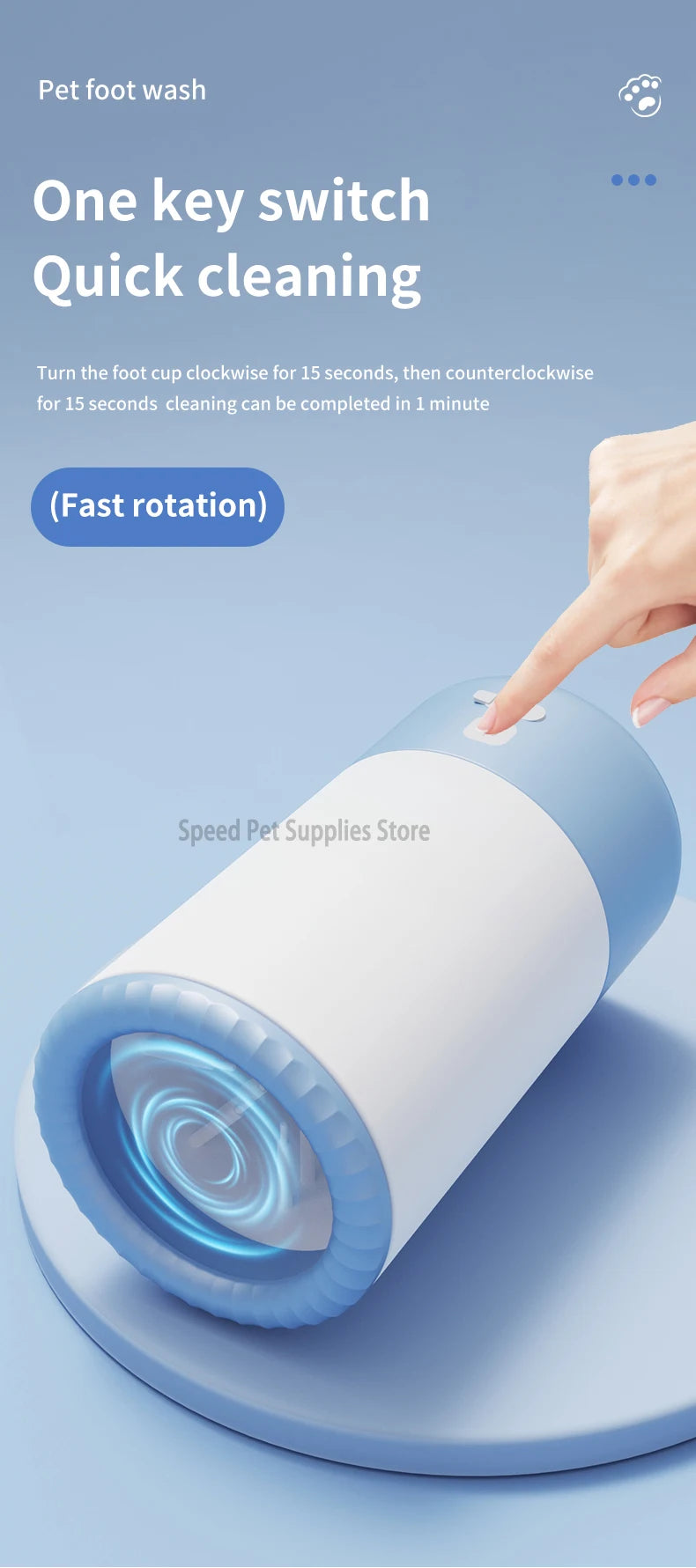 Pet Foot Washing Machine Electric Pet Paw Cleaner Automatic Dog
