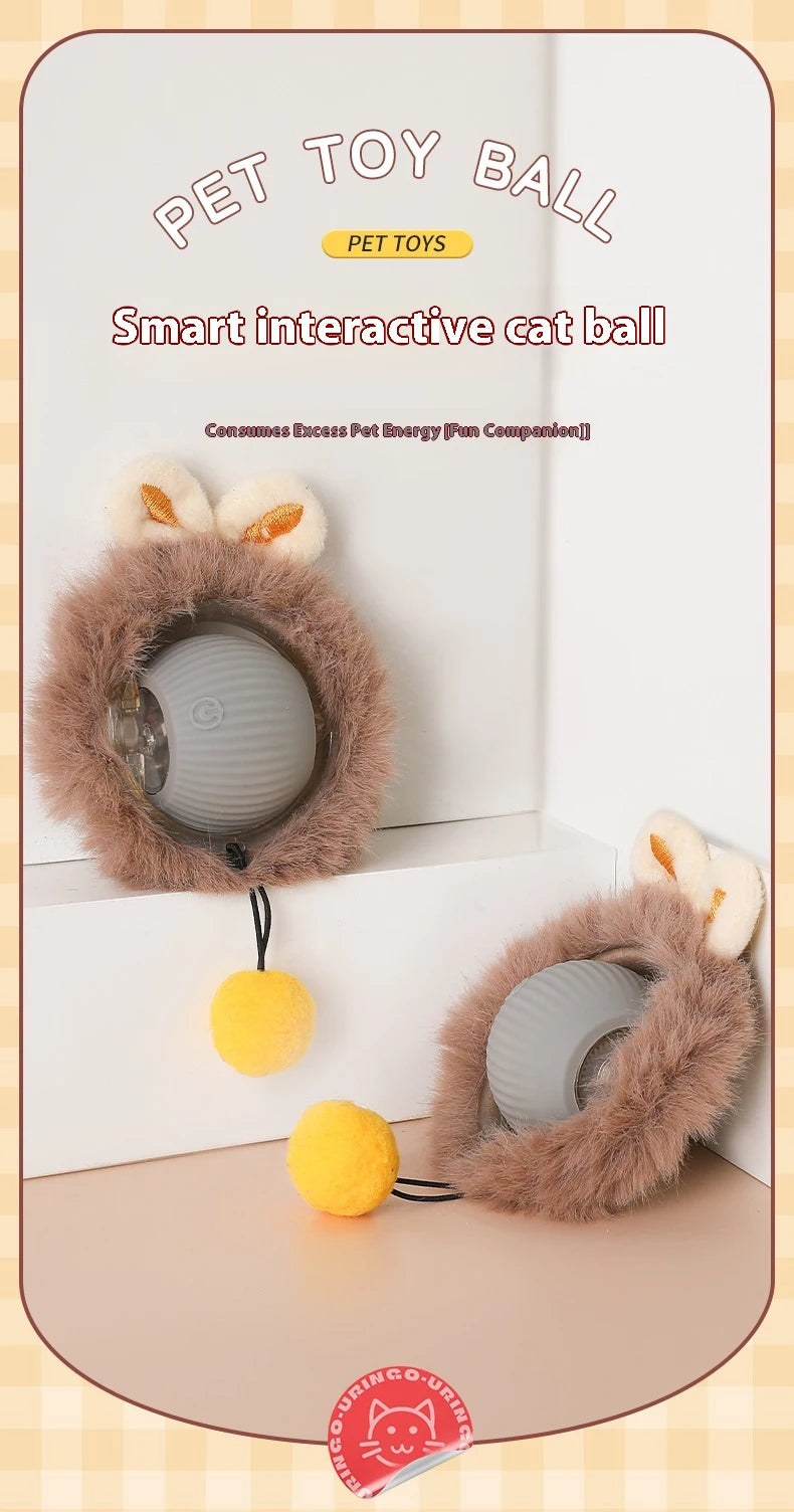 Cat Toys Intelligent Automatic Teasing Ball Silent Irregular