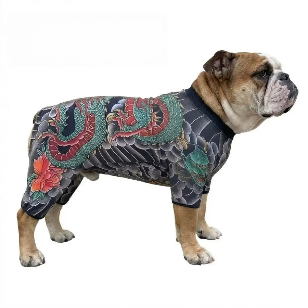 Creativity Four Seasons Dog Cat Tattooed Vest Funny Breathable Pet