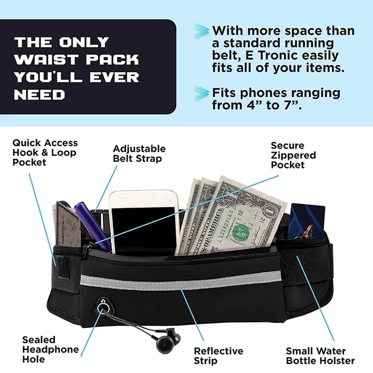 Adjustable Hands-Free Bungee Dog Leash