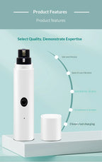 Electric Pet Nail Grinder for Dogs Cats, Quiet Claw Trimmer with