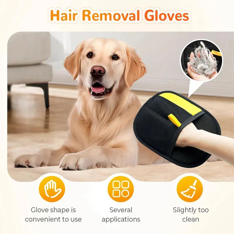 Double-Sided Pet Hair Remover Glove, Multi-Functional Pet Grooming