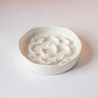 Ceramic Slow Food Bowl,Neck Protection Bowl Not Easy to Knock Over