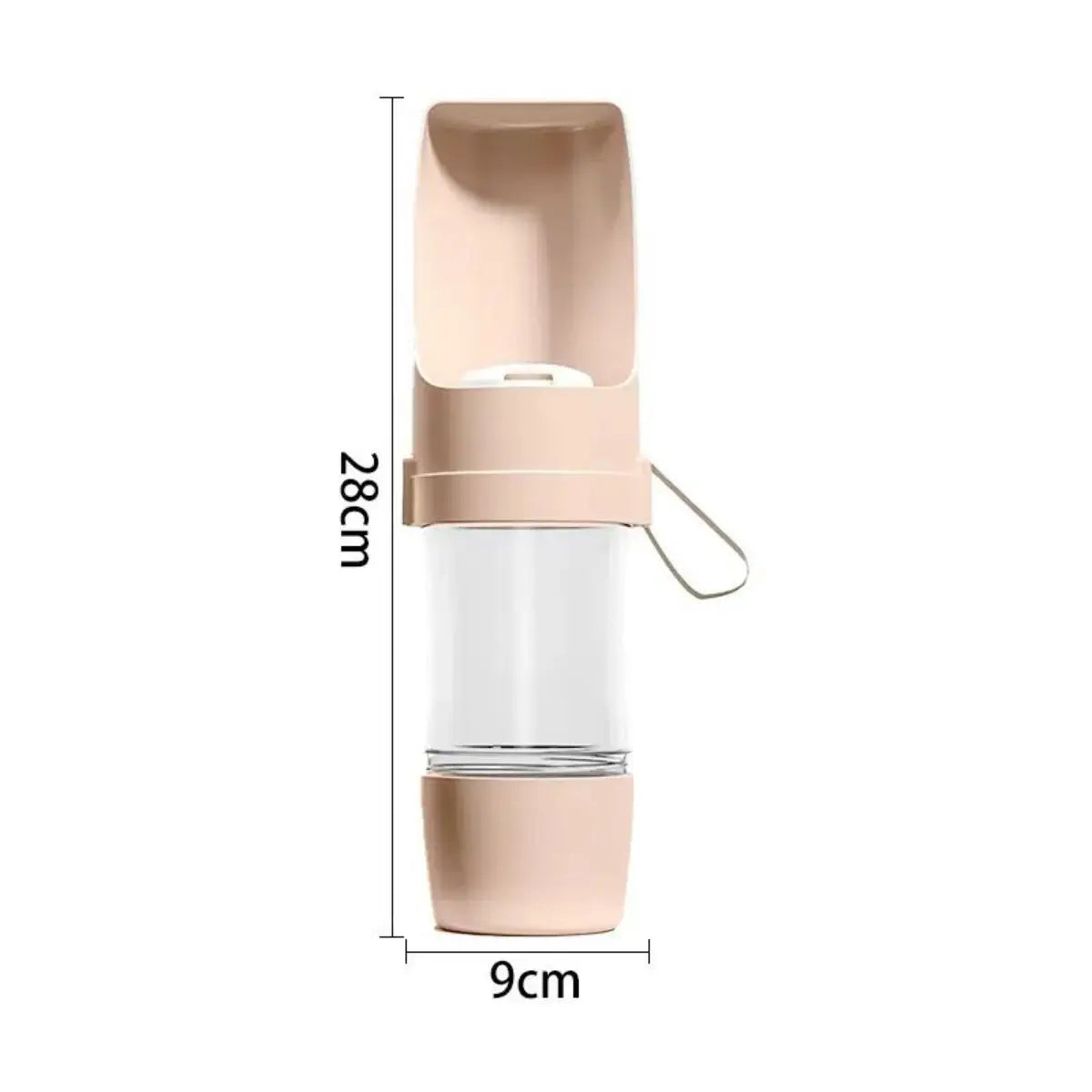 Portable Water Bottle with Food Container for Dogs