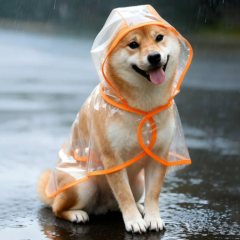 S/Xl Pet Raincoat Transparent Dog Raincoat Waterproof and