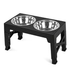 Elevated Dog Feeder Bowls Adjustable Raised Stand with Double