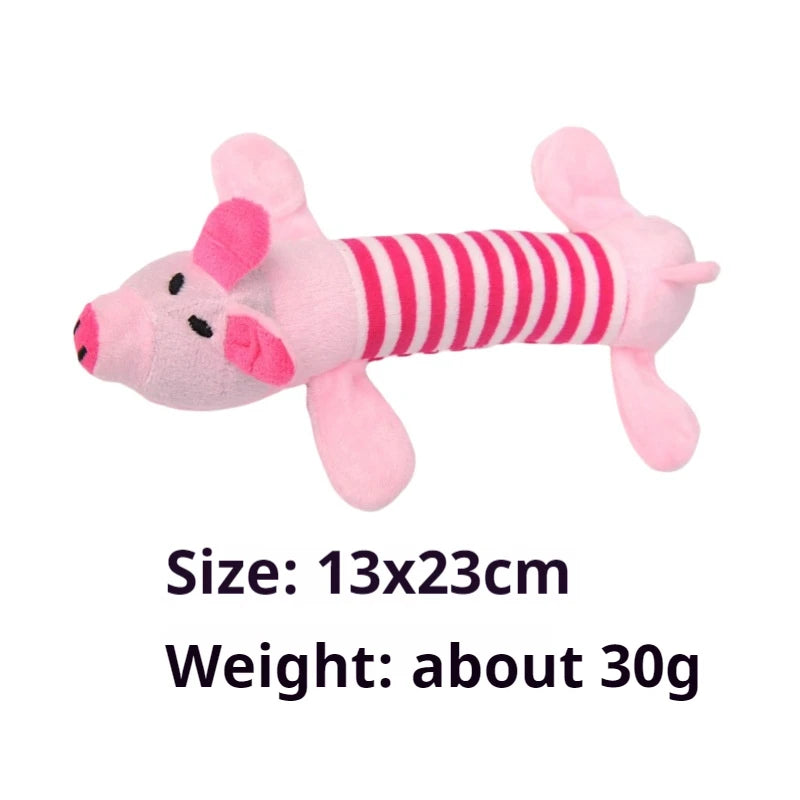 Striped Elephant, Duck, Pig Dog Chewing Toys