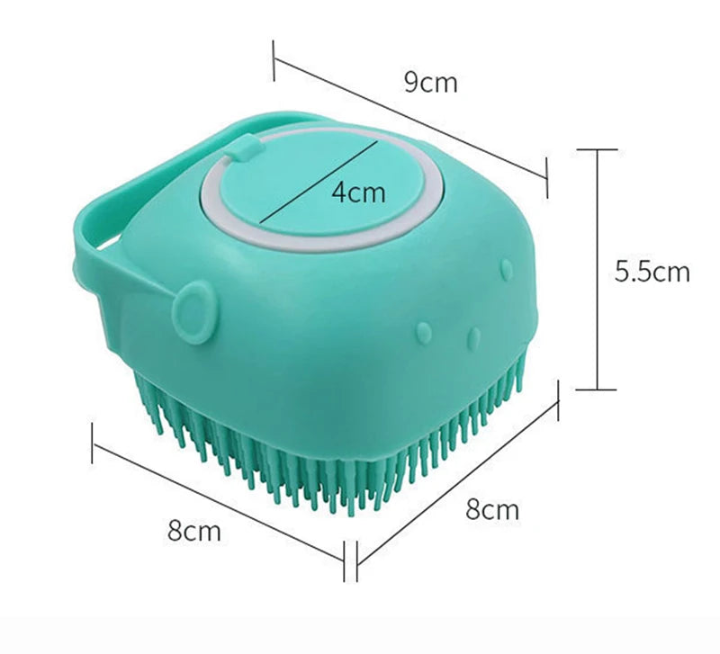 Silicone Dog Bath Massage Gloves Brush Pet Cat Bathroom Cleaning