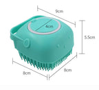 Silicone Dog Bath Massage Gloves Brush Pet Cat Bathroom Cleaning