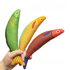 Cat Chew Plush Squeaky Toy Interactive Catnip Simulated Fish
