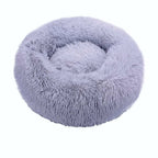 Super Soft Pet Dog Cat Bed Plush Full Size Washable Calm Bed Donut