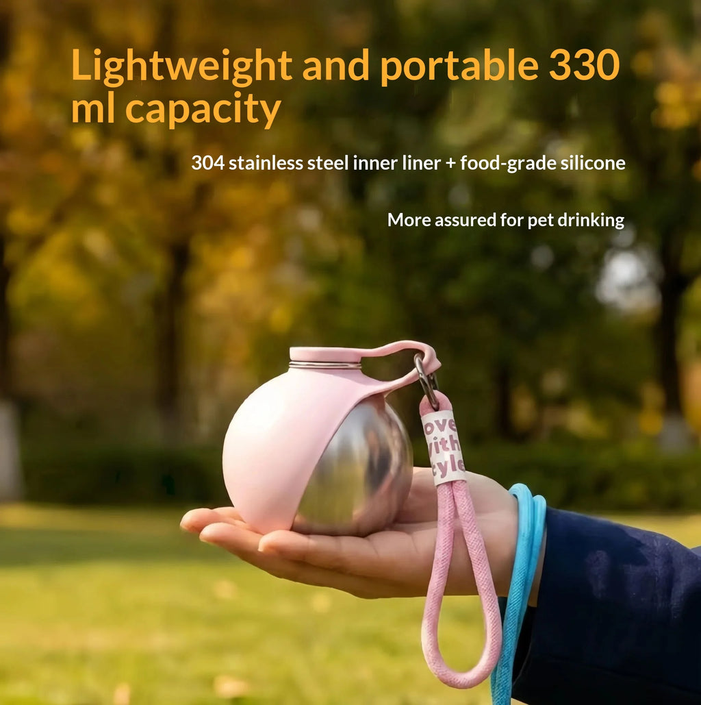 Dog Water Bottle Portable Pet Water Dispenser Removable Silicone