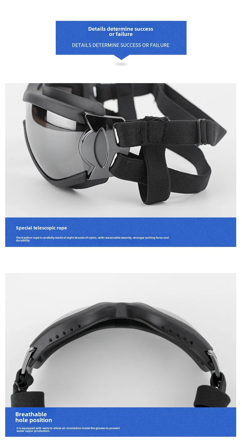 Transparent Color Pet Dog Goggles Waterproof Windproof Sunscreen