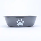 New Stainless Steel Dog Basin Paw Print