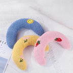 Cat Small Pillow Super Soft Half Donut Pet Calming Toy Joint