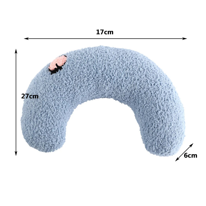 Cat Small Pillow Super Soft Half Donut Pet Calming Toy Joint