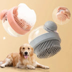 Pet Bath Brush Soft Silicone with Shampoo Dispenser Gentle Massage
