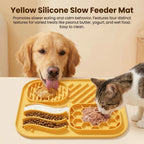 Pet Silicone Slow Feeder Licking Mat Dog Anti_Choke Suction Food