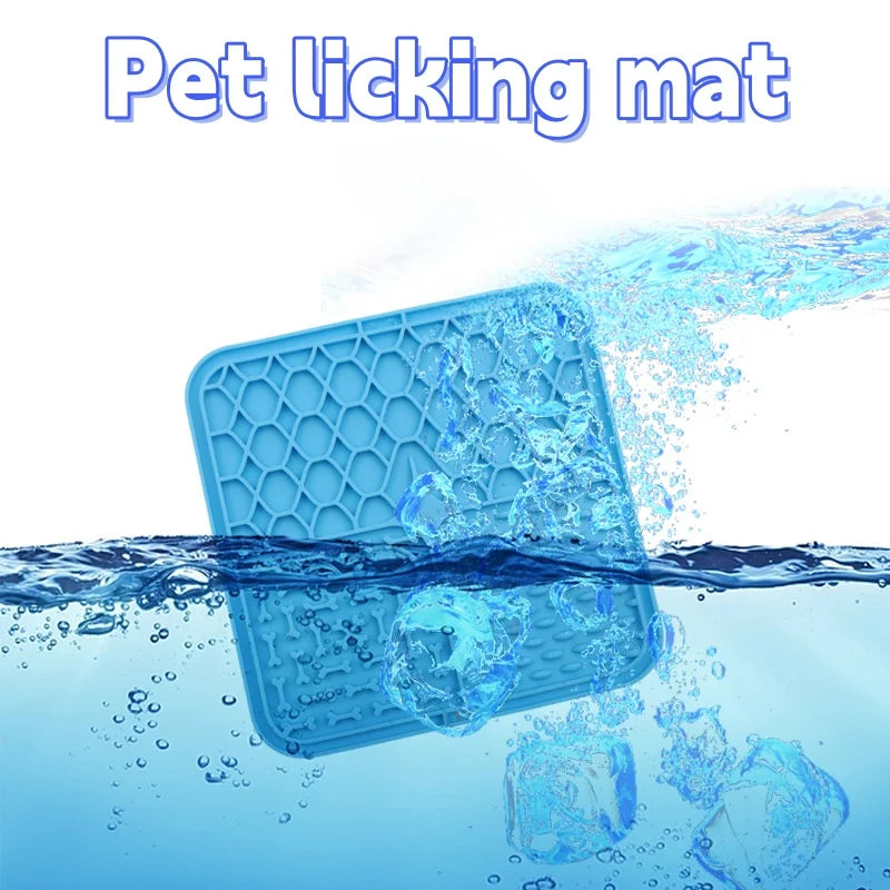 Pet Lick Silicone Mat Slow Feeder Dog Food Plate Bathing
