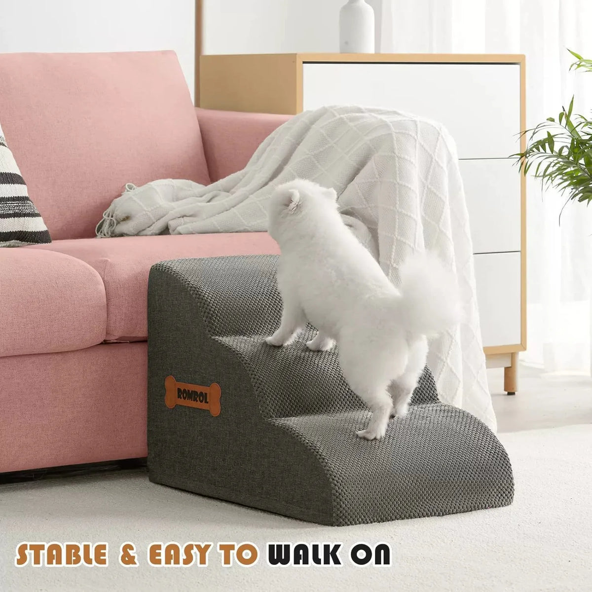 Ladder Dogs Pets Bone Handle Puppys Stairs Beside Sofa Bed Ramp
