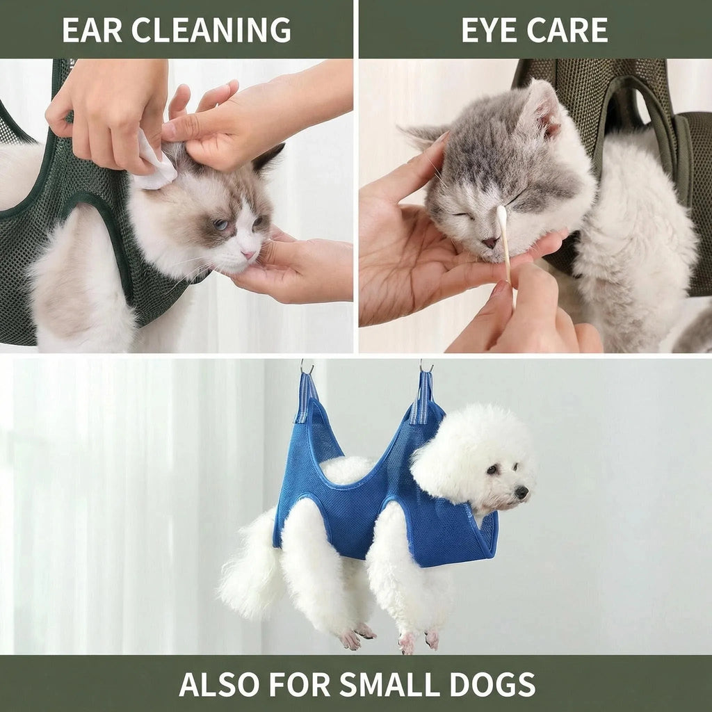 Cats Grooming Hammock Cat Dog Nail Trimming Restraint Bag