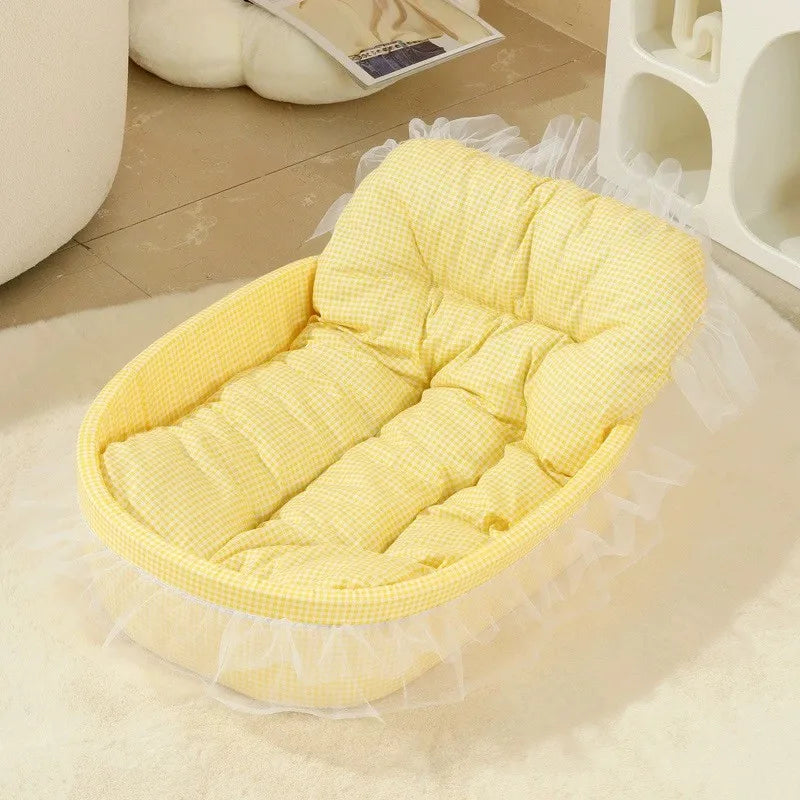 Cat Nest Macaroon Colour Small Dog Kennel Removable Washable Four