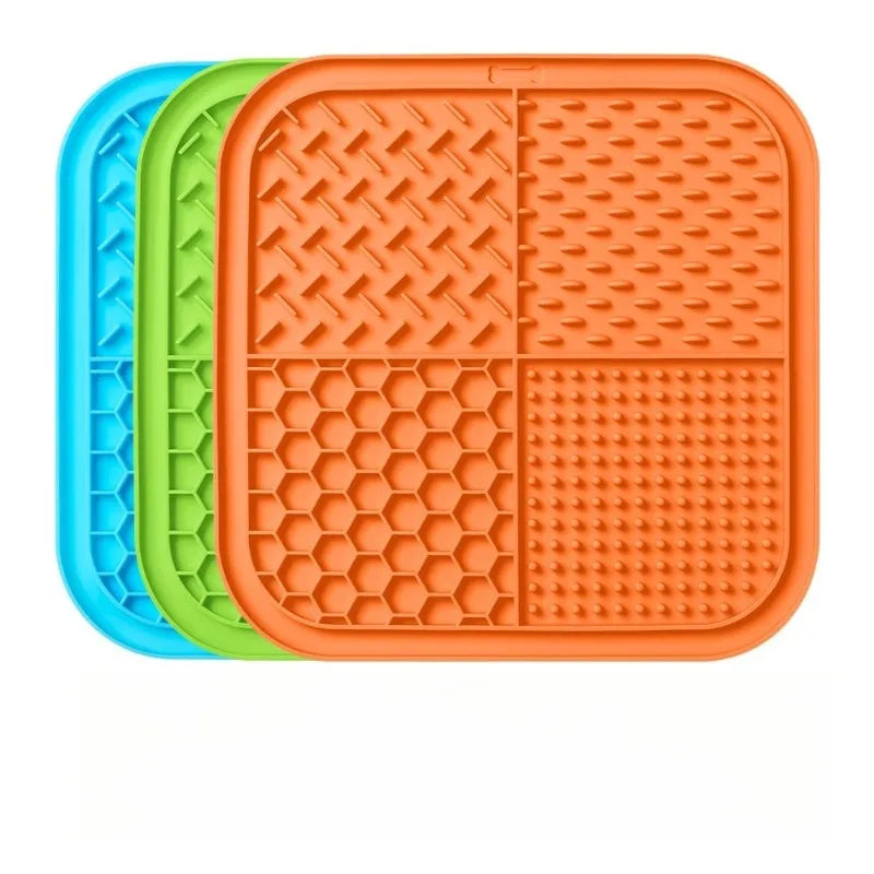 Pets Silicone Lick Mat for Dogs Cats Slow Food Plate Suction Cups
