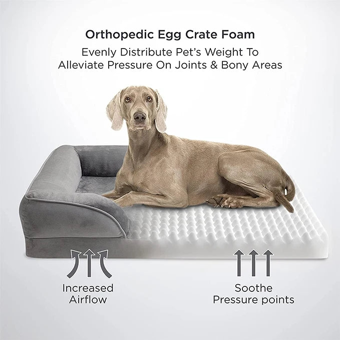 Extra Large Orthopedic Dog Bed Washable Sofa Bed, Support Foam Pet