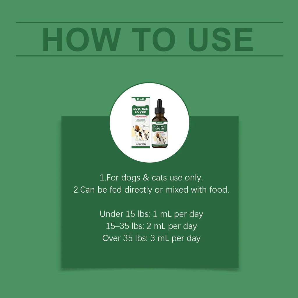 Herbal Throat-Moistening Liquid for Dogs