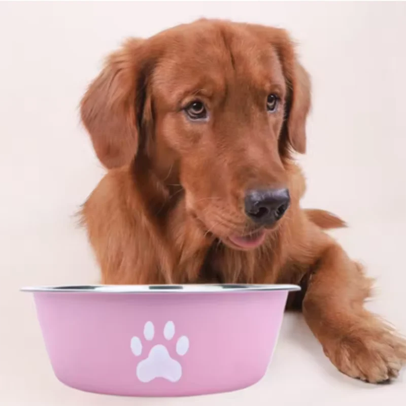 Large Capacity Stainless Steel Dog Bowl Anti-Slip Anti-Rust Dog