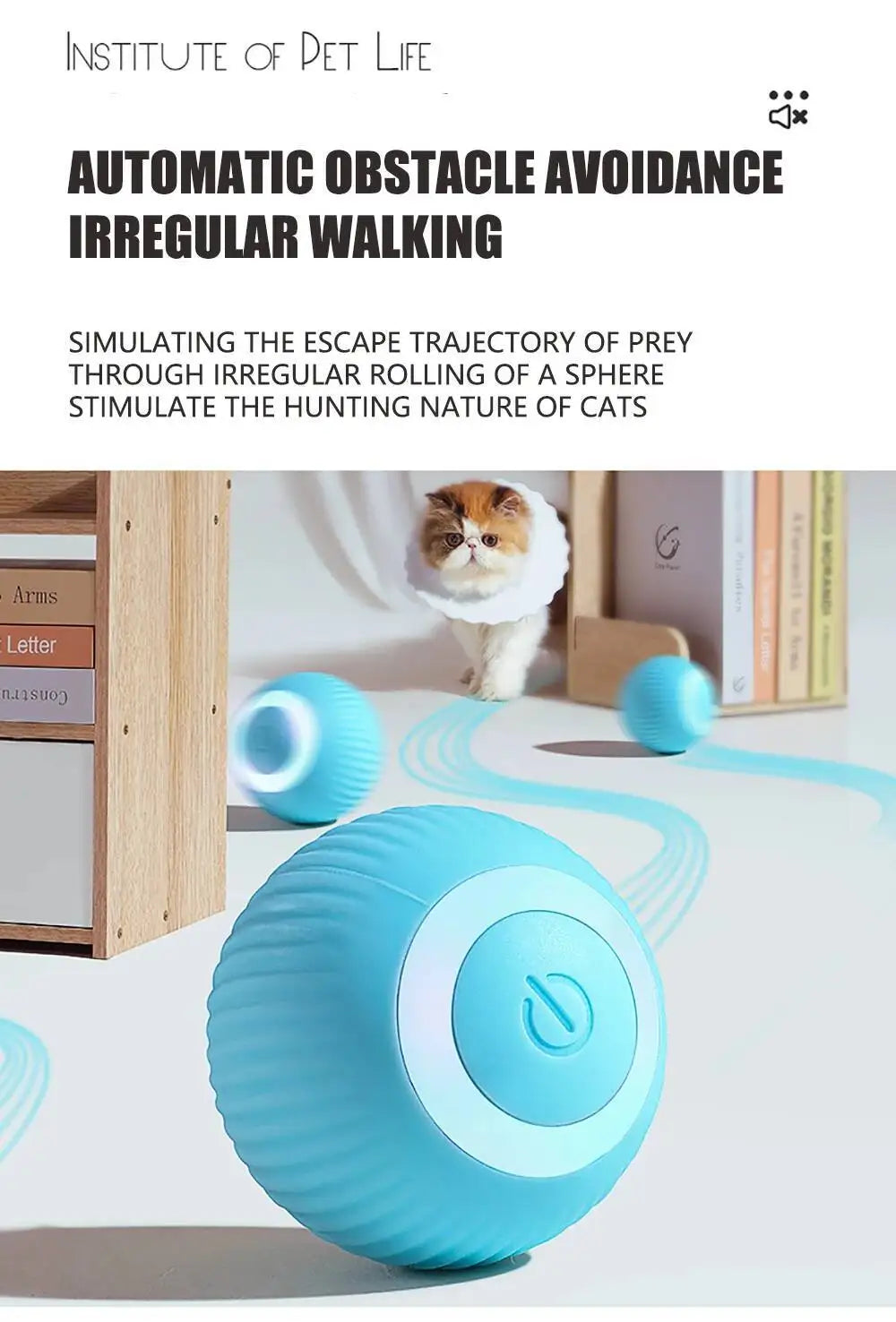 Smart Dog Toy Ball Electronic Interactive Pet Toy Moving Ball Usb