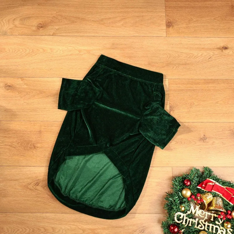 Pet Christmas Clothes Classic Merry Christmas Print Fall Winter