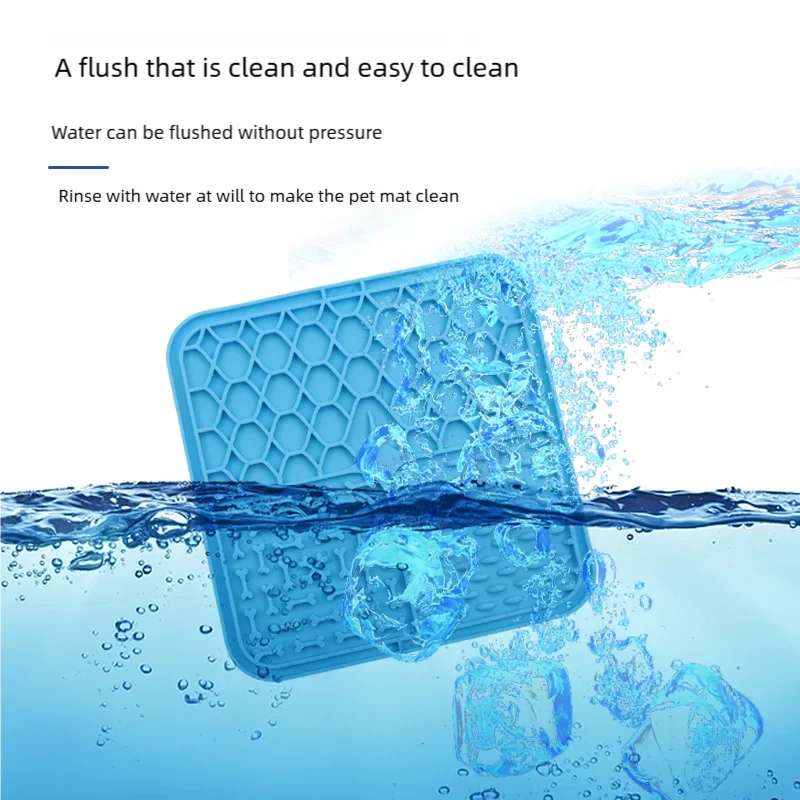Pet Lick Silicone Mat Dogs Pet Slow Food Plate for Dog Bathing