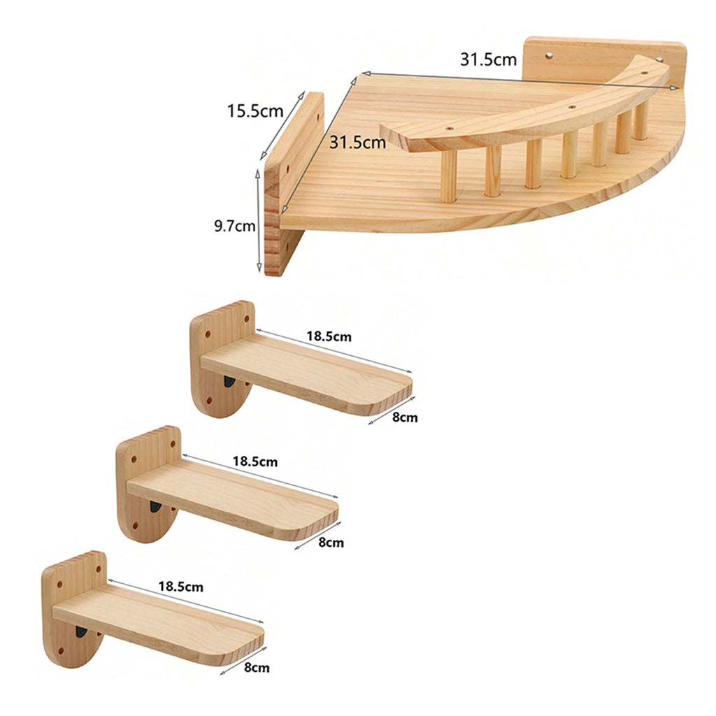 Diy Cat Wall Climbing Shelves Hammock Scratching Post Scratcher
