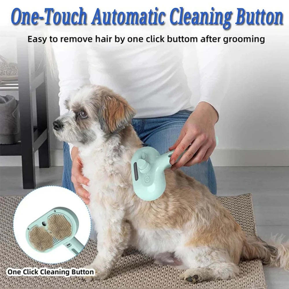 Pet Clean Steam Spray Dog Grooming Brush Unique Steam Brush for
