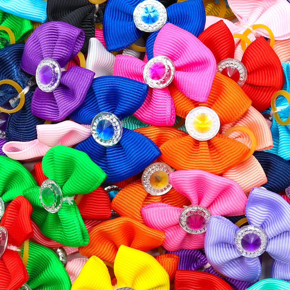 Dog Grooming Hair Bows Dog Bows Mix Colours Small