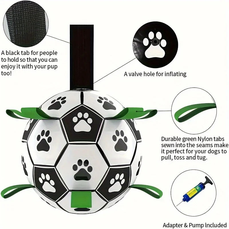 Interactive Dog Soccer Ball, Durable and Tear-Resistant Pet Soccer