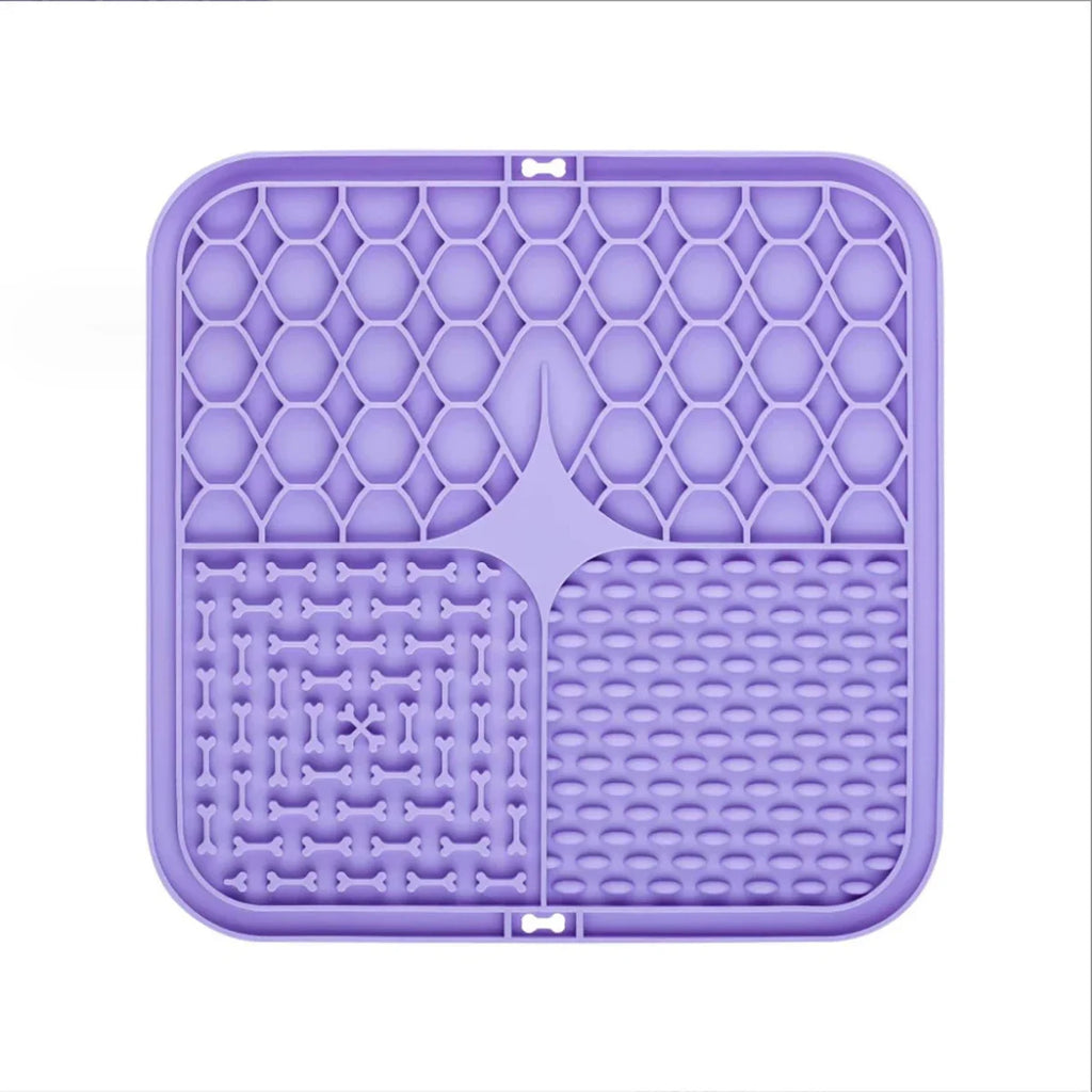 Pet Lick Silicone Mat Slow Feeder Dog Food Plate Bathing