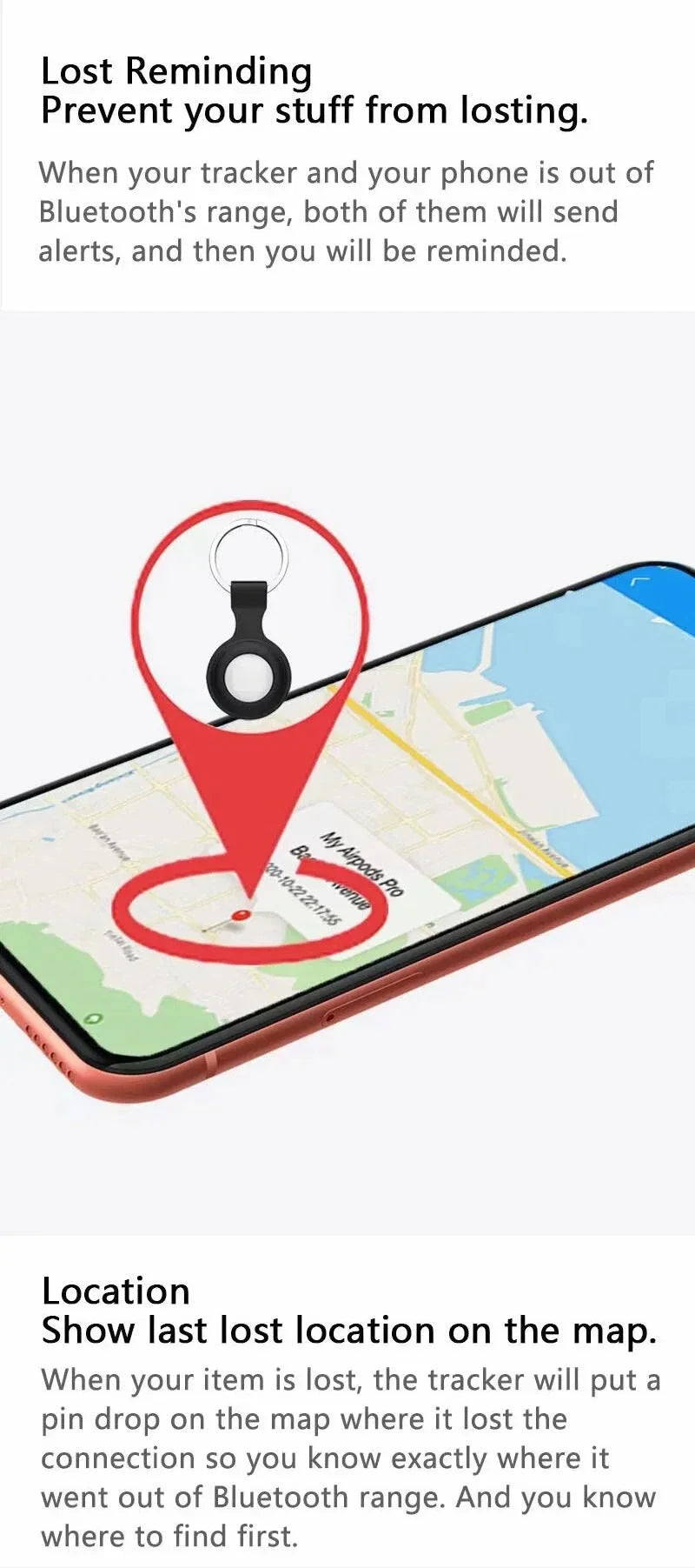 Mini GPS Tracker System Find My App Air Tag Smart Bluetooth