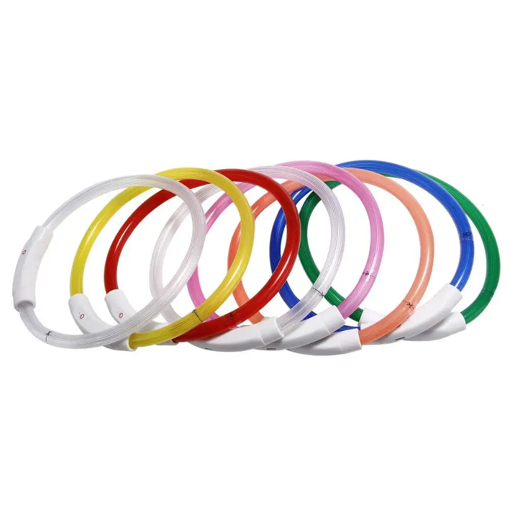 Luminous Pet Dog Collar Waterproof LED Dog Collar Rechargeable