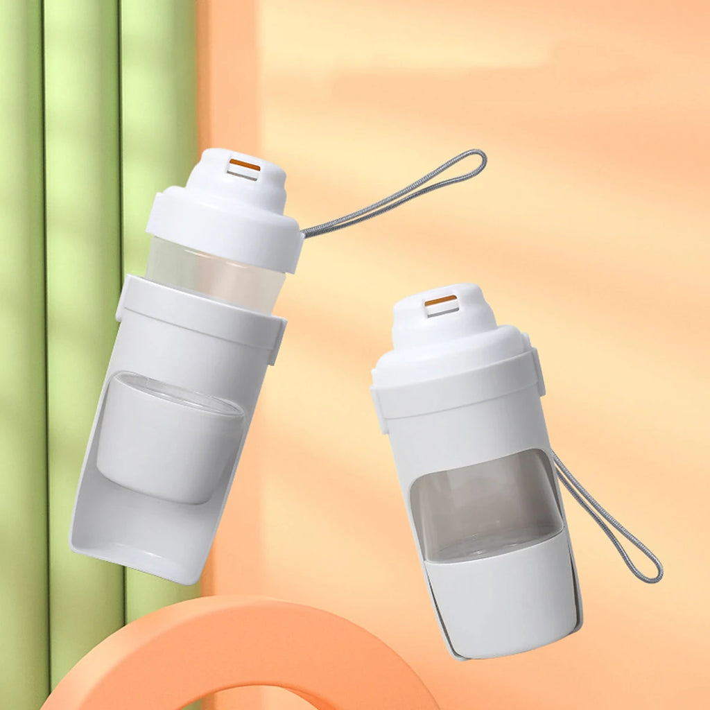 Portable Water Bottle with Food Container for Dogs