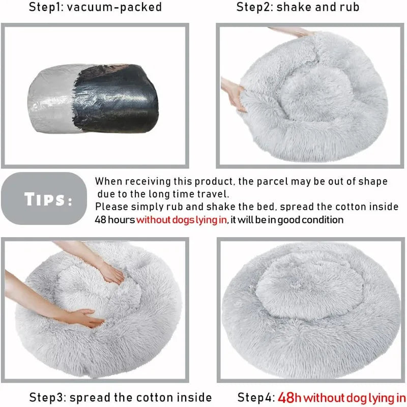 40-110Cm Round Pet Bed For Large Dog Bed Super Soft Cat Bed Long